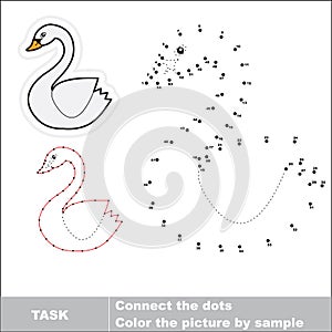 Vector numbers game. Swan to be traced.