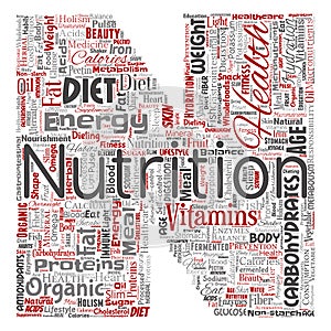 Vector nutrition health diet letter font N