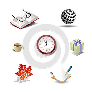 Vector objects on a white background