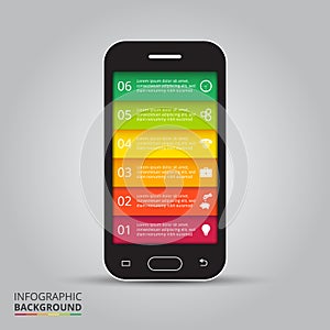 Vector octagon element for infographic.