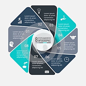 Vector octagon infographic.