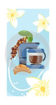 Vector odern poster card coffee backgrounds. Hipster templates for flyers, banners, invitations, restaurant cafe menu