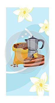 Vector odern poster card coffee backgrounds. Hipster templates for flyers, banners, invitations, restaurant cafe menu photo