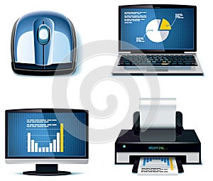 Oficina conjunto compuesto por iconos. 3 