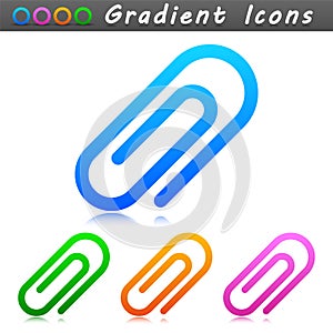 Vector office paper clip symbol