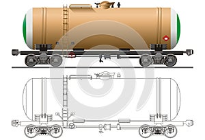 Vector Oil tanker car