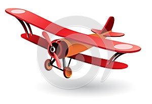 Vector old fashion biplane