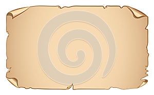 Vector old paper scroll banner photo