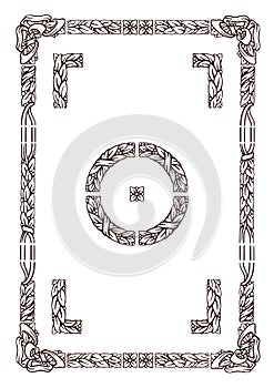 Vector old typographyc frame elements