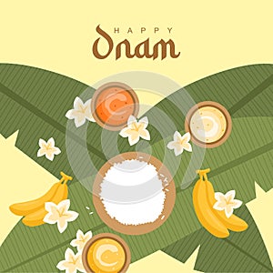 vector onam banner template flat design
