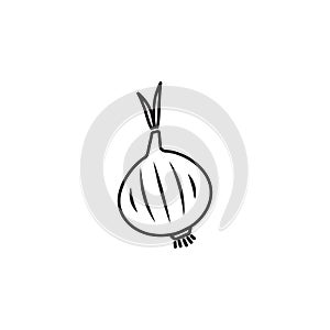 Vector Onion icon. Farm vegetables element.