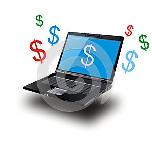 Vector online business laptop