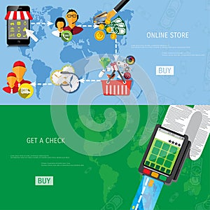 Vector online shopping concept