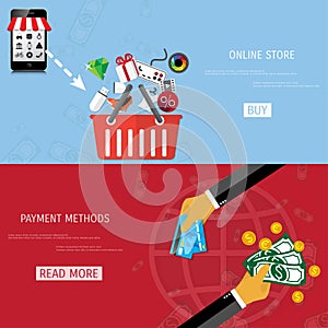 Vector online shopping concept