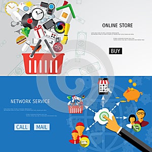 Vector online shopping concept