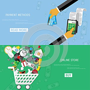 Vector online shopping concept