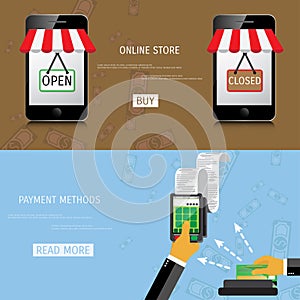 Vector online shopping concept