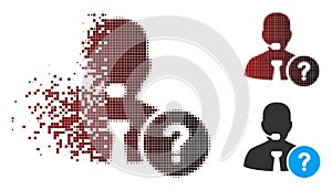 Moving Pixel Halftone Online Support Icon