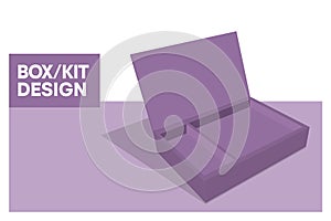 Vector Open BOX KIT PACKAGE DESIGN mockup
