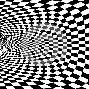 Vector optical illusion black and white background