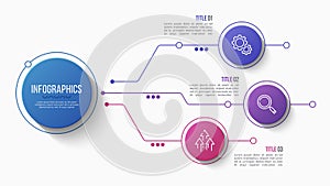 Vector 3 options infographic structure chart photo