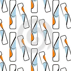 Vector orange blue block surface pattern. Abstract geometric design. Modern texture print. Graphic mosaic illustration. Trendy con