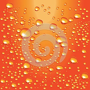 Vector orange water bubbles