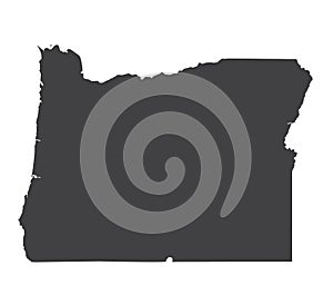 Vector Oregon Map silhouette
