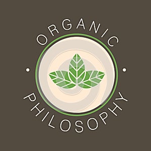 Vector Organic Leaves Logo Illustration