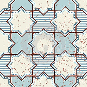 Vector Oriental seamless pattern. Realistic Vintage Moroccan