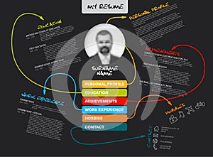 Vector original minimalist cv / resume template photo