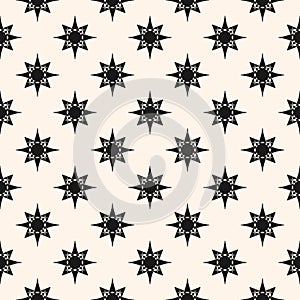 Vector ornament geometric pattern with star shapes. Stars background.