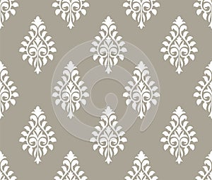 Vector ornamental damask wallpaper pattern