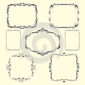 Vector Ornamental design borders and corners.