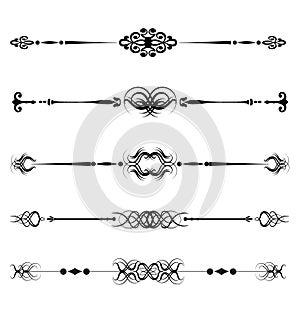 Vector ornamental rules, lines