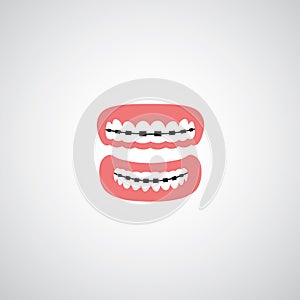 Vector orthodontics sign