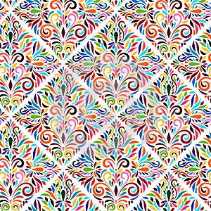 Vector Otomi Style Seamless Pattern photo