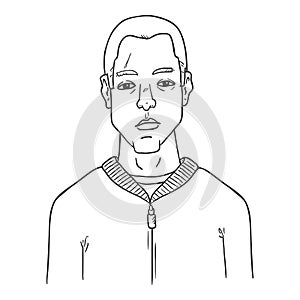 Vector Outline Character - Football Hooligan