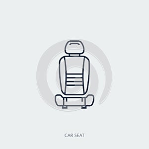 Vector outline icon of car part - single seat photo