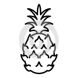 Vector Outline Icon - Pineapple Fruit