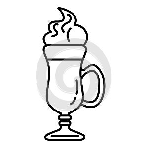 Vector Outline Irish Coffee Icon