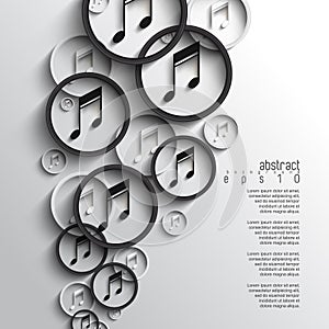 Vector overlapping music note background photo