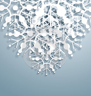 Vector Overlapping Snowflakes