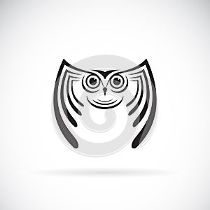 Vector of an owl design on white background. Bird. Wild Animals.