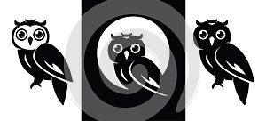 Vector owl icons