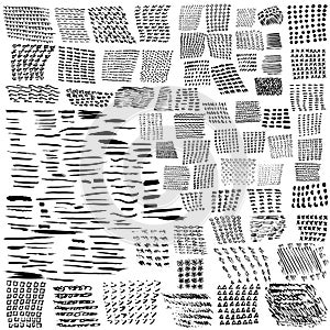 Vector pack of textures and strokes and textures