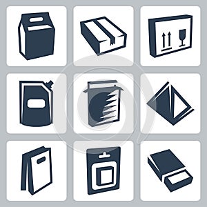 Vector package icons set #2