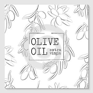Vector packaging design elements and templates for olive oil extra virgin labels and bottles