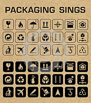 Vector Packaging Icons Set