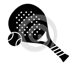 vector padel tennis racket and a ball